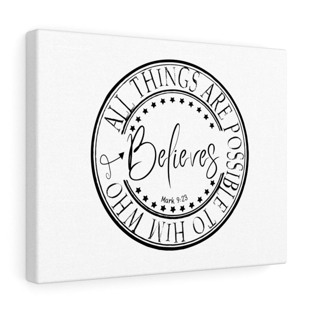 Scripture Walls All Things Are Possible Mark 9:23 Bible Verse Canvas Christian Wall Art Ready to Hang Unframed-Express Your Love Gifts