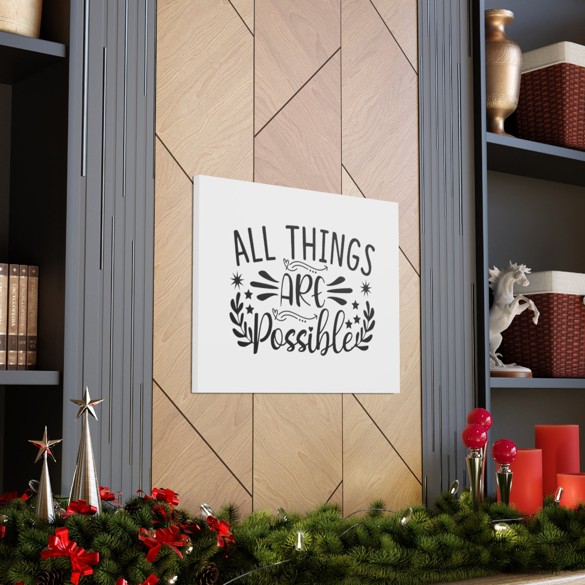 Scripture Walls All Things Are Possible Mark 9:23 Christian Wall Art Bible Verse Print Ready to Hang Unframed-Express Your Love Gifts