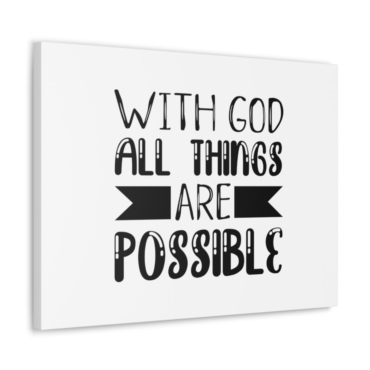 Scripture Walls All Things Are Possible Mark 9:23 Simple Christian Wall Art Bible Verse Print Ready to Hang Unframed-Express Your Love Gifts
