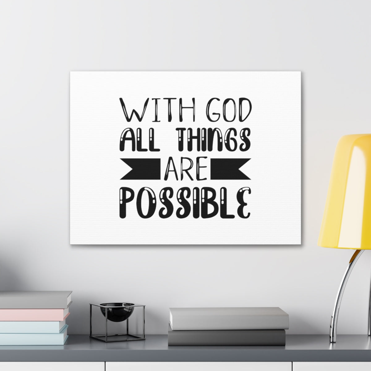 Scripture Walls All Things Are Possible Mark 9:23 Simple Christian Wall Art Bible Verse Print Ready to Hang Unframed-Express Your Love Gifts
