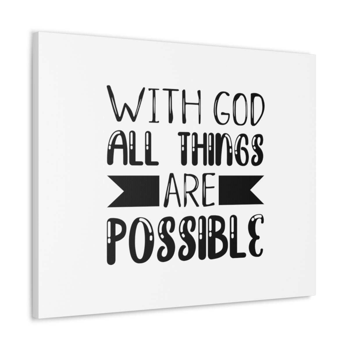 Scripture Walls All Things Are Possible Mark 9:23 Simple Christian Wall Art Bible Verse Print Ready to Hang Unframed-Express Your Love Gifts