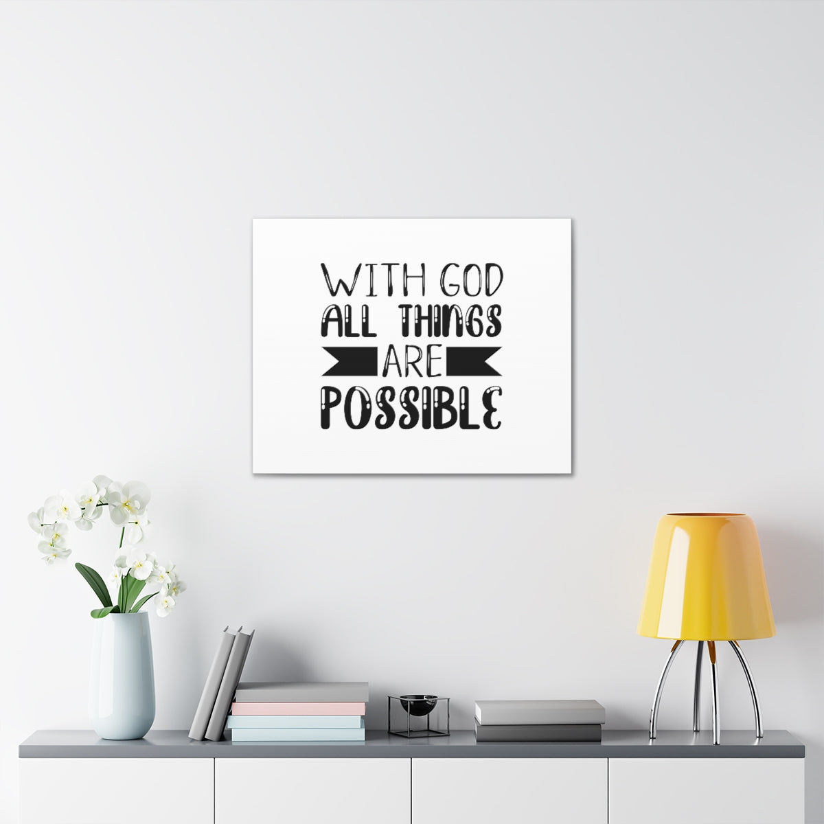 Scripture Walls All Things Are Possible Mark 9:23 Simple Christian Wall Art Bible Verse Print Ready to Hang Unframed-Express Your Love Gifts