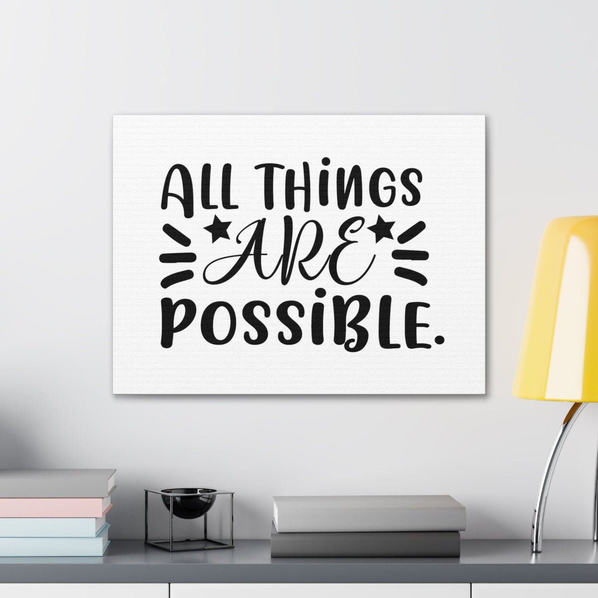 Scripture Walls All Things Are Possible Mark 9:23 Stars Christian Wall Art Bible Verse Print Ready to Hang Unframed-Express Your Love Gifts