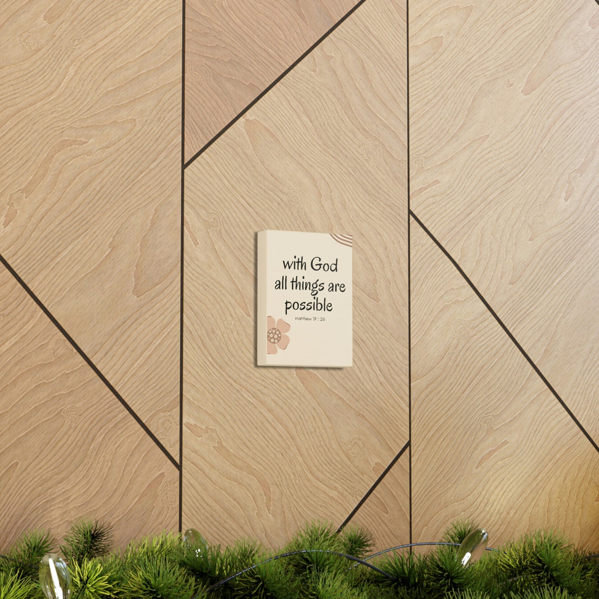 Scripture Walls All Things Are Possible Matthew 19:26 Brown Flower Christian Wall Art Bible Verse Print Ready to Hang Unframed-Express Your Love Gifts