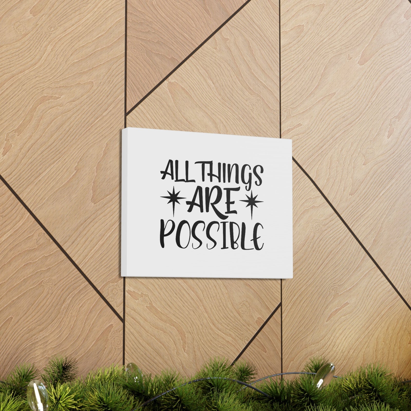 Scripture Walls All Things Are Possible Matthew 19:26 Sparkle Christian Wall Art Bible Verse Print Ready to Hang Unframed-Express Your Love Gifts