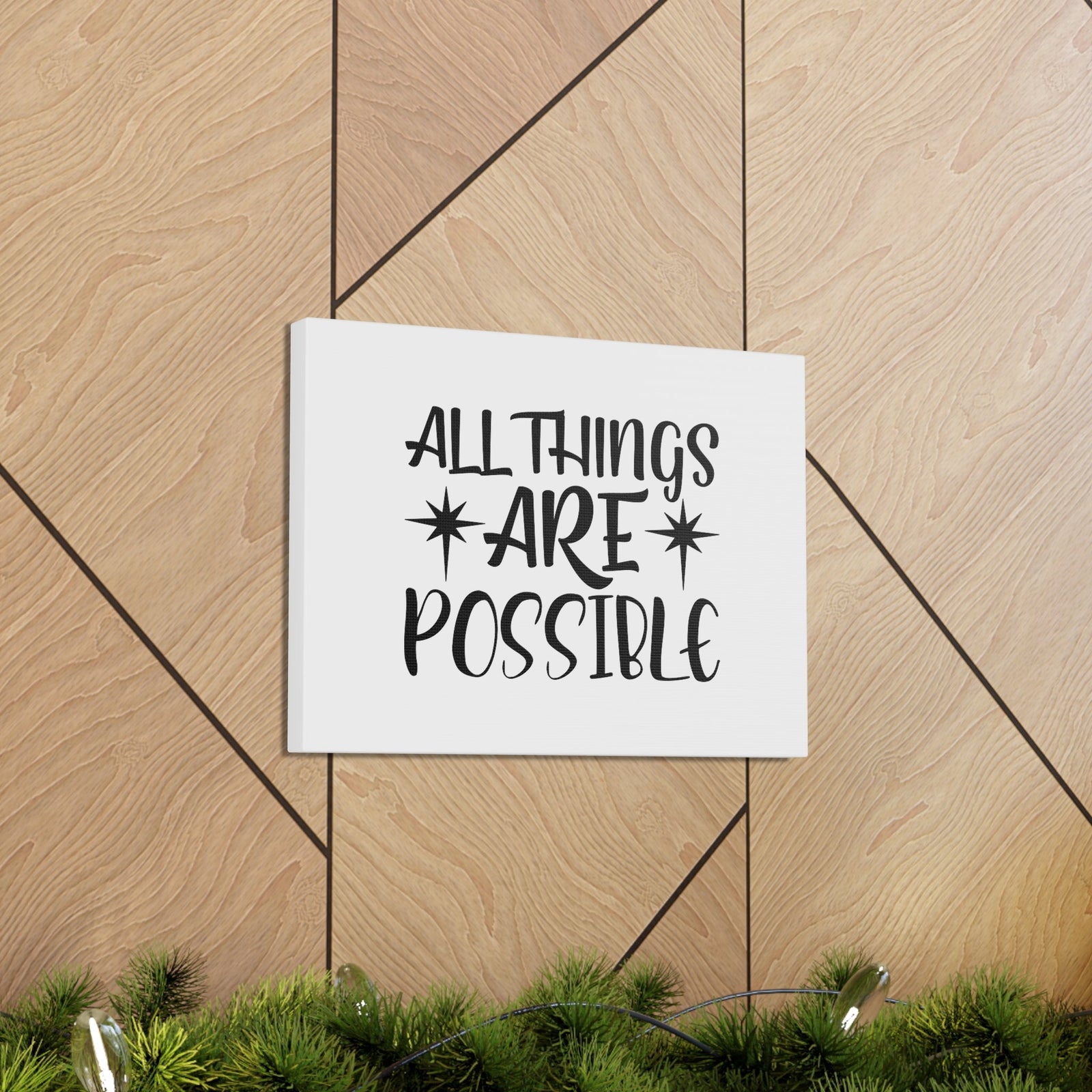 Scripture Walls All Things Are Possible Matthew 19:26 Sparkle Christian Wall Art Bible Verse Print Ready to Hang Unframed-Express Your Love Gifts