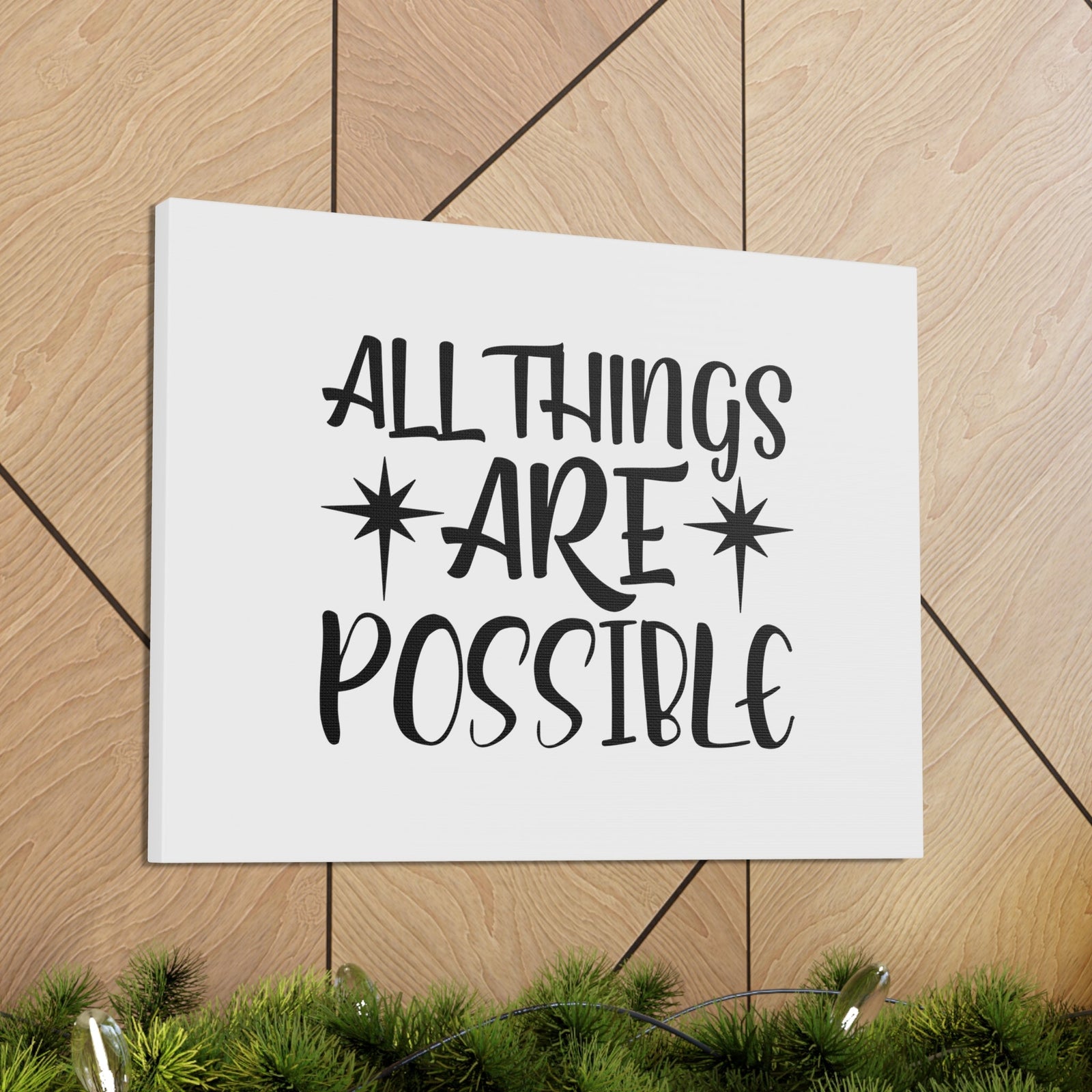 Scripture Walls All Things Are Possible Matthew 19:26 Sparkle Christian Wall Art Bible Verse Print Ready to Hang Unframed-Express Your Love Gifts