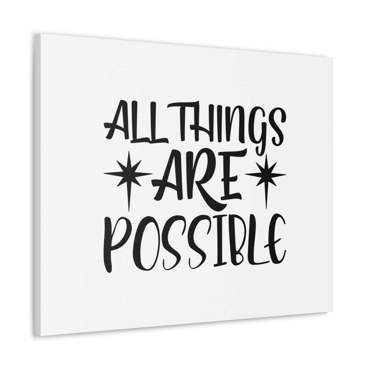 Scripture Walls All Things Are Possible Matthew 19:26 Sparkle Christian Wall Art Bible Verse Print Ready to Hang Unframed-Express Your Love Gifts