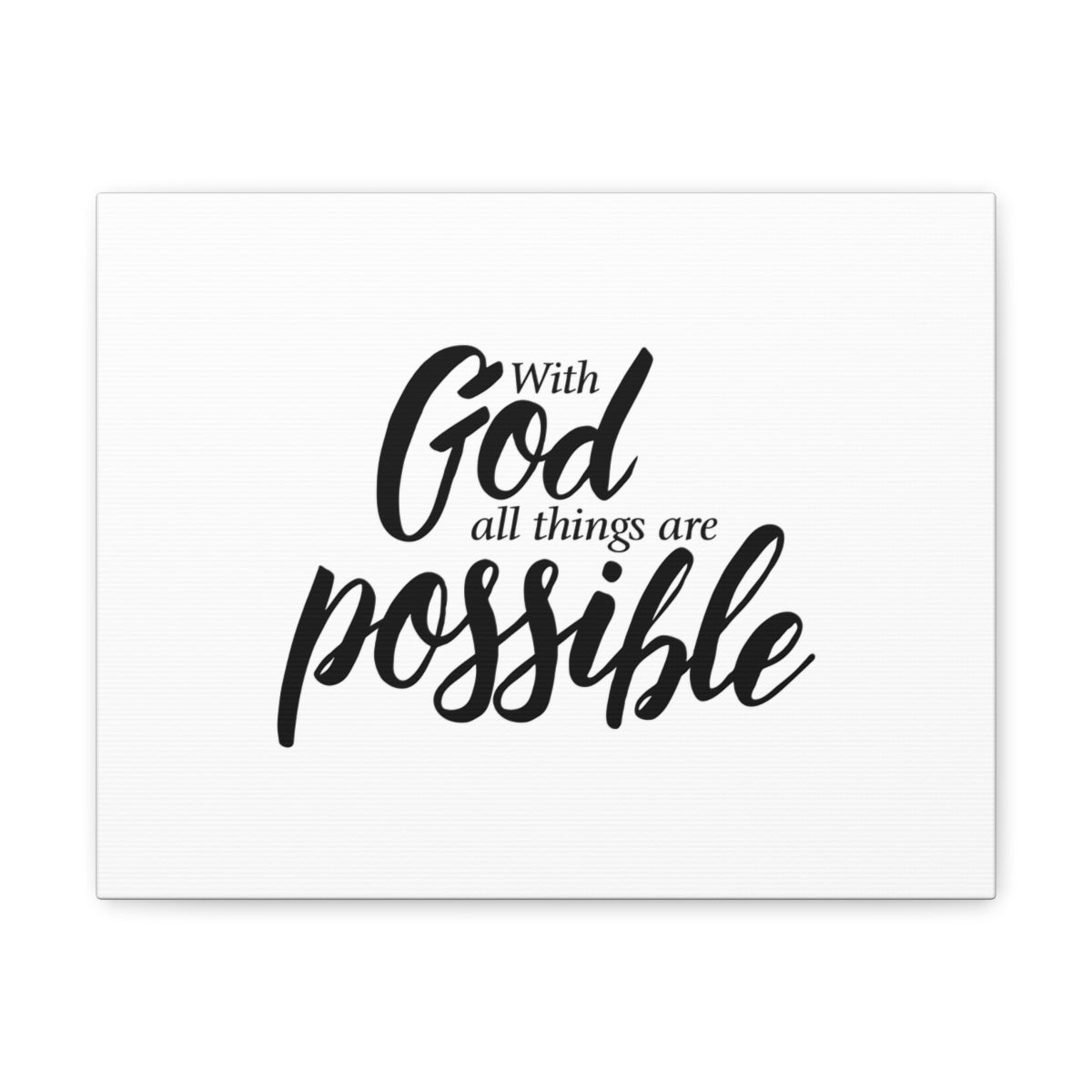 Scripture Walls All Things Are Possible Matthew 19:26 White Christian Wall Art Bible Verse Print Ready to Hang Unframed-Express Your Love Gifts