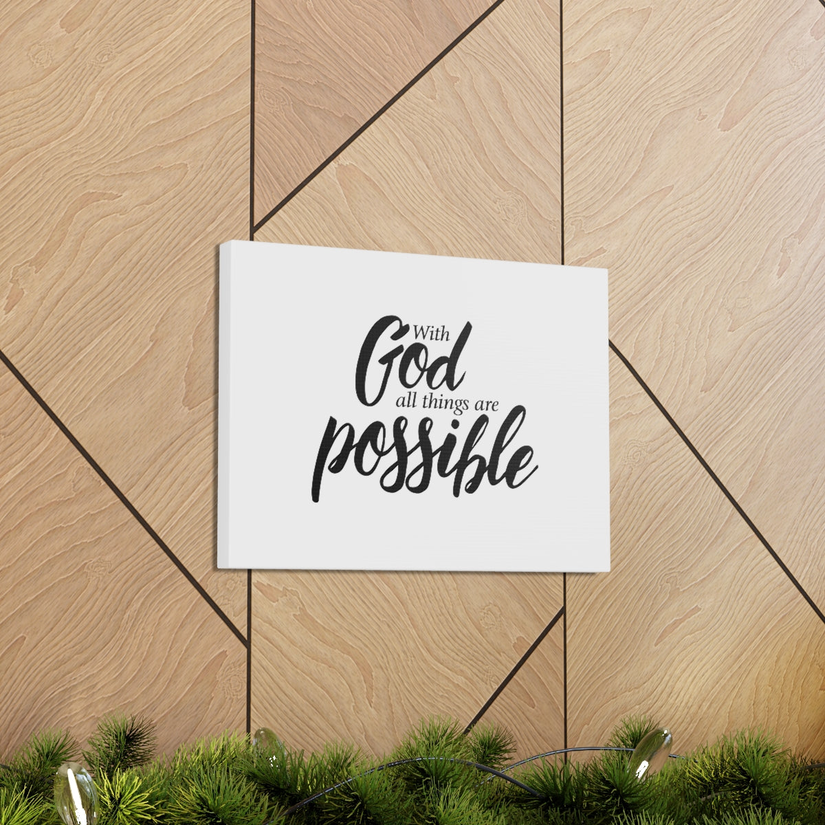 Scripture Walls All Things Are Possible Matthew 19:26 White Christian Wall Art Bible Verse Print Ready to Hang Unframed-Express Your Love Gifts