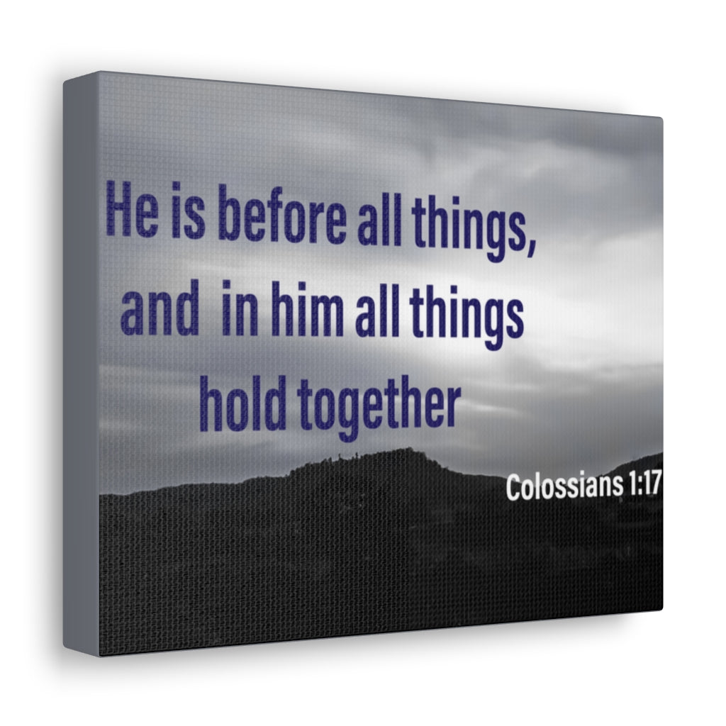 Scripture Walls All Things Hold Together Colossians 1:17 Bible Verse Canvas Christian Wall Art Ready to Hang Unframed-Express Your Love Gifts