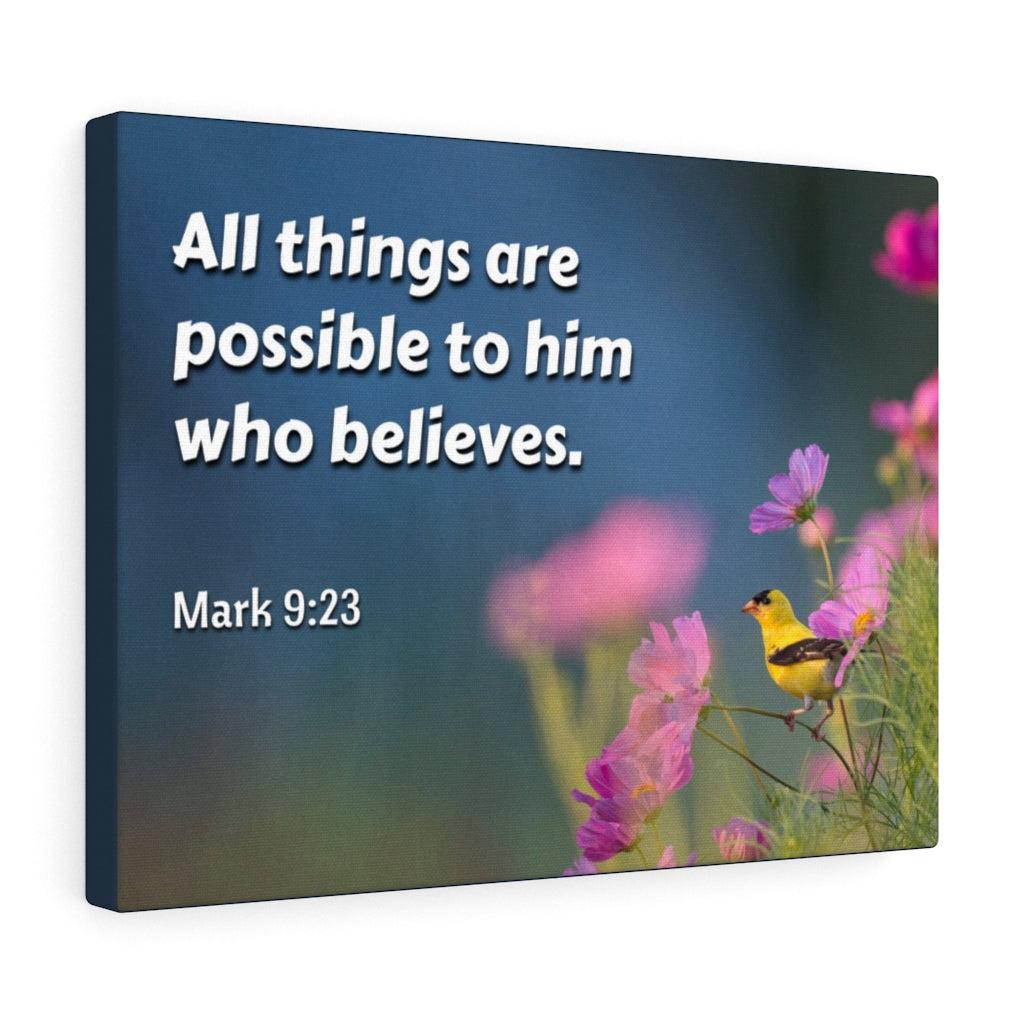 Scripture Walls All Things Mark 9:23 Bible Verse Canvas Christian Wall Art Ready to Hang Unframed-Express Your Love Gifts
