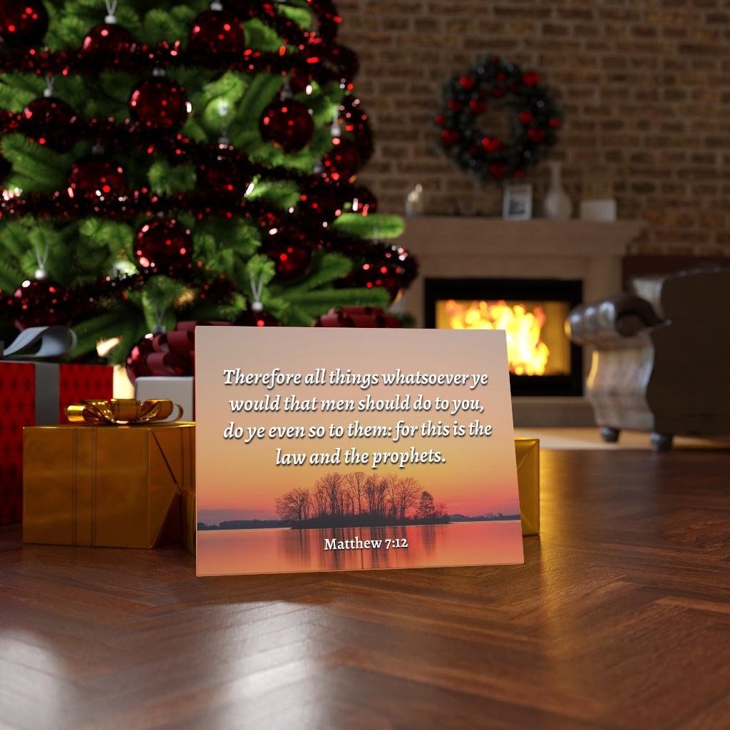 Scripture Walls All Things Matthew 7:12 Bible Verse Canvas Christian Wall Art Ready to Hang Unframed-Express Your Love Gifts