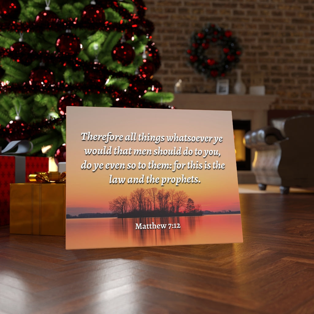 Scripture Walls All Things Matthew 7:12 Bible Verse Canvas Christian Wall Art Ready to Hang Unframed-Express Your Love Gifts