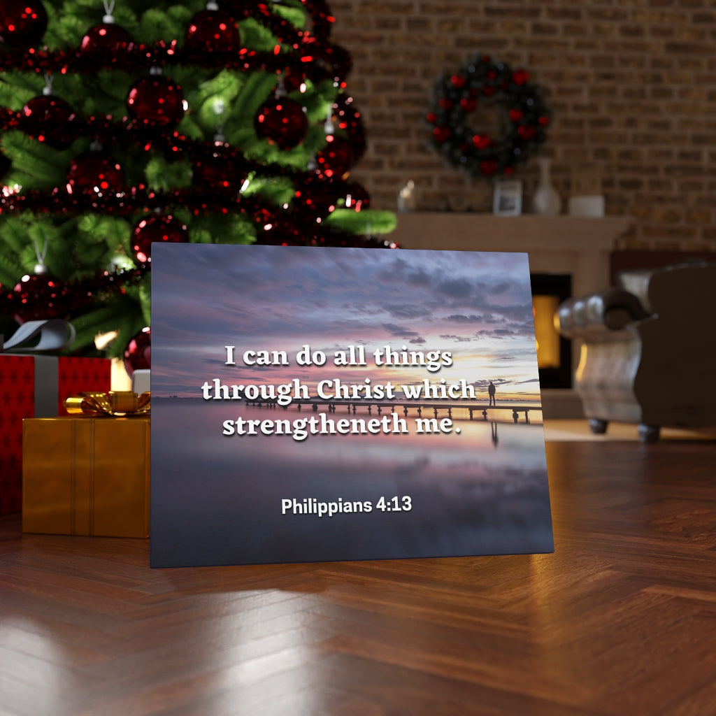 Scripture Walls All Things Philippians 4:13 Bible Verse Canvas Christian Wall Art Ready to Hang Unframed-Express Your Love Gifts