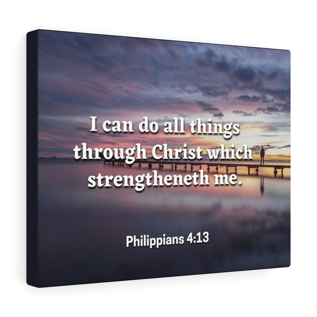 Scripture Walls All Things Philippians 4:13 Bible Verse Canvas Christian Wall Art Ready to Hang Unframed-Express Your Love Gifts