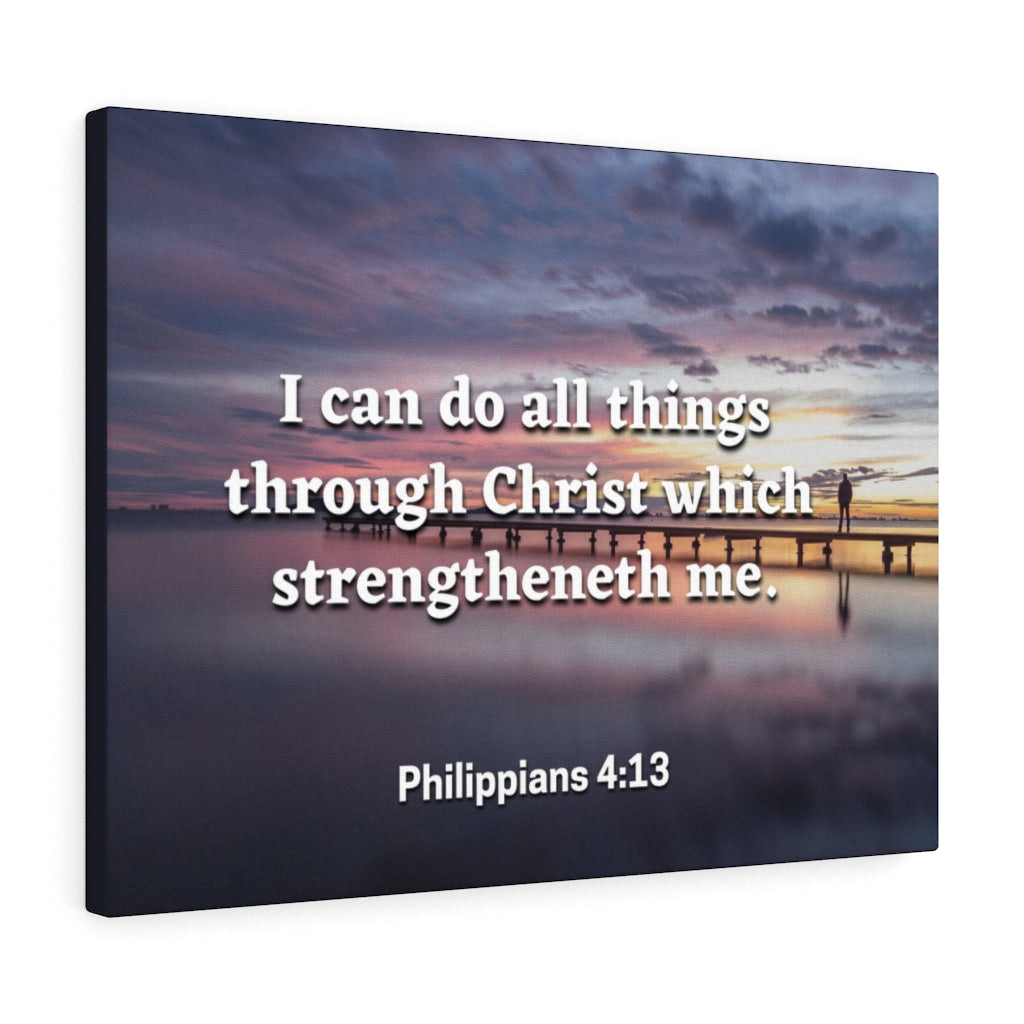 Scripture Walls All Things Philippians 4:13 Bible Verse Canvas Christian Wall Art Ready to Hang Unframed-Express Your Love Gifts
