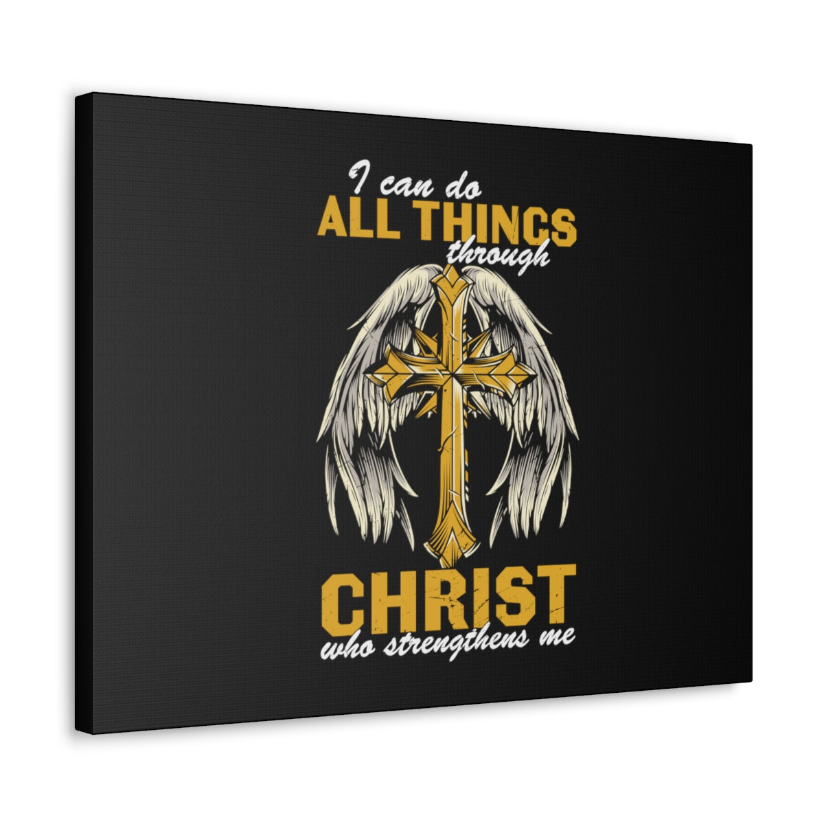 Scripture Walls All Things Through Christ Philippians 4:13 Christian Wall Art Bible Verse Print Ready to Hang Unframed-Express Your Love Gifts