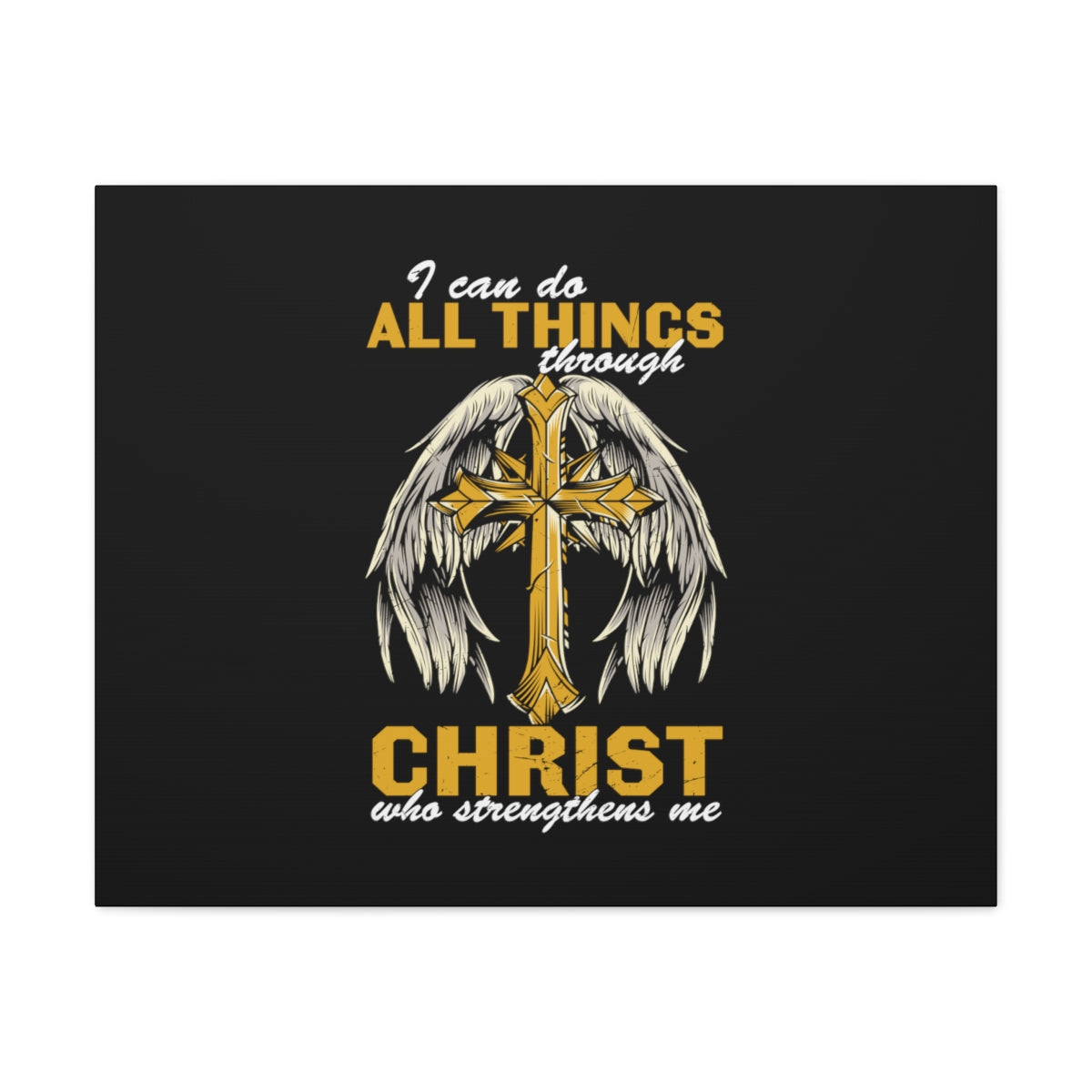 Scripture Walls All Things Through Christ Philippians 4:13 Christian Wall Art Bible Verse Print Ready to Hang Unframed-Express Your Love Gifts
