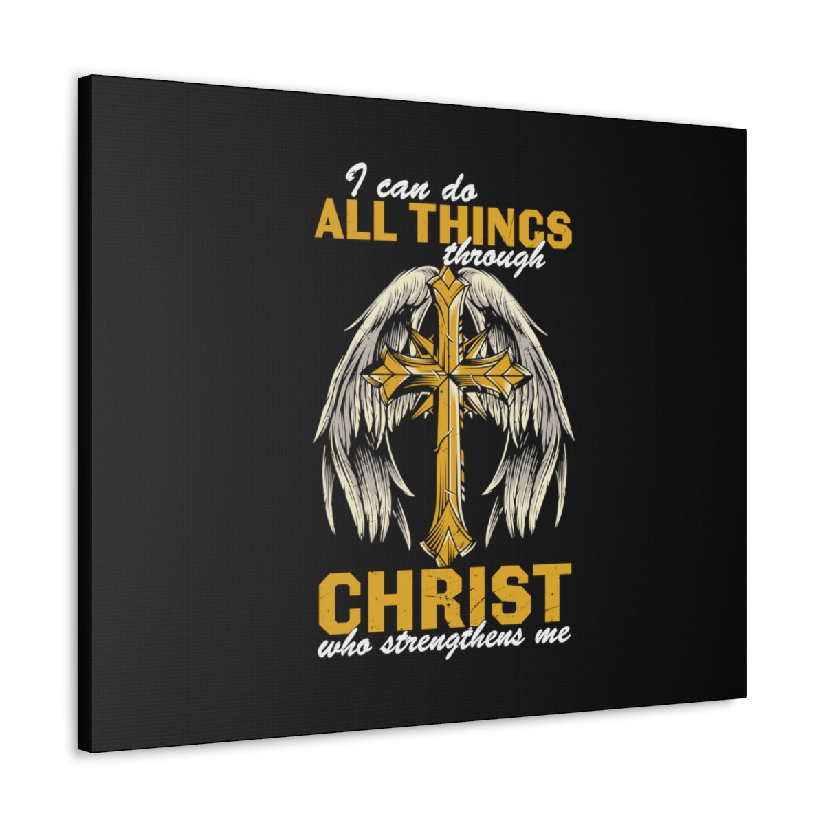 Scripture Walls All Things Through Christ Philippians 4:13 Christian Wall Art Bible Verse Print Ready to Hang Unframed-Express Your Love Gifts