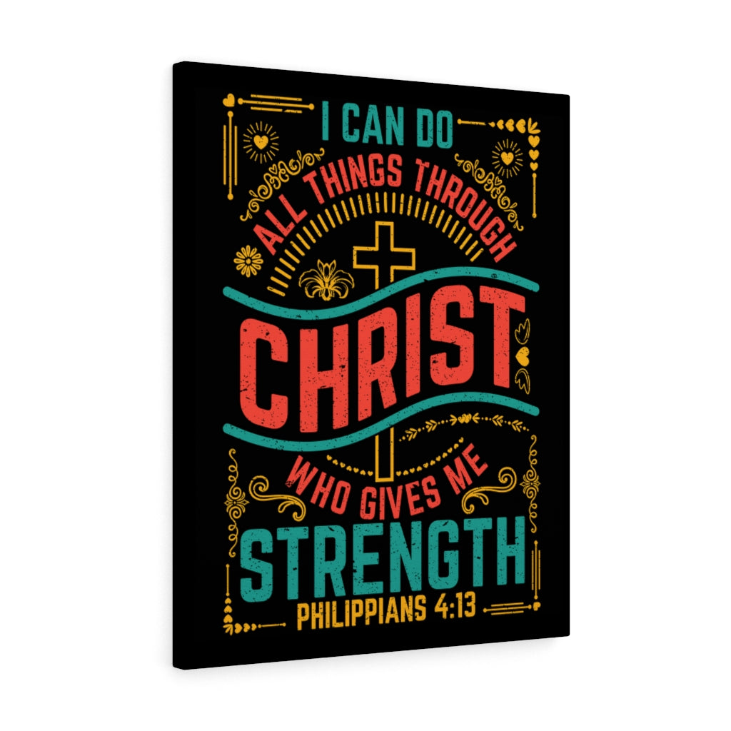 Scripture Walls All Things w Christ Philippians 4:13 Bible Verse Canvas Christian Wall Art Ready to Hang Unframed-Express Your Love Gifts