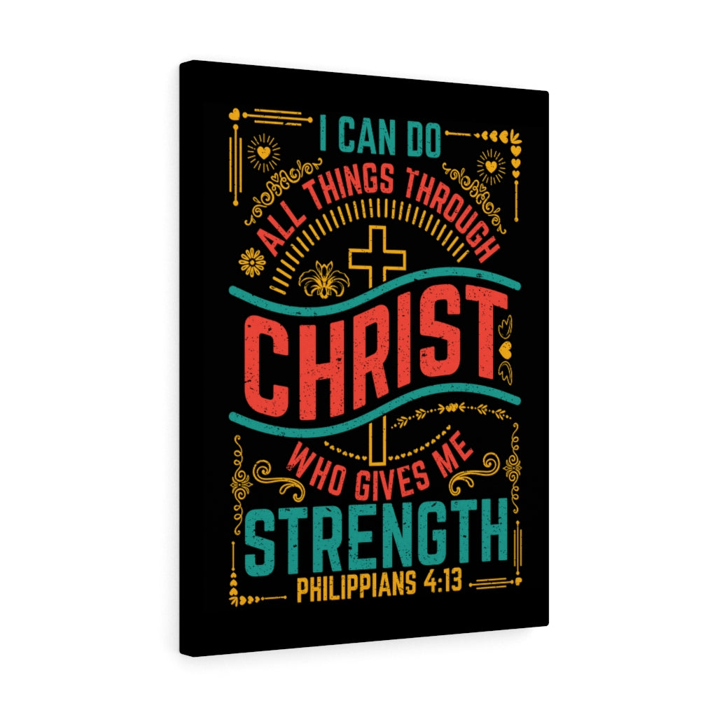Scripture Walls All Things w Christ Philippians 4:13 Bible Verse Canvas Christian Wall Art Ready to Hang Unframed-Express Your Love Gifts