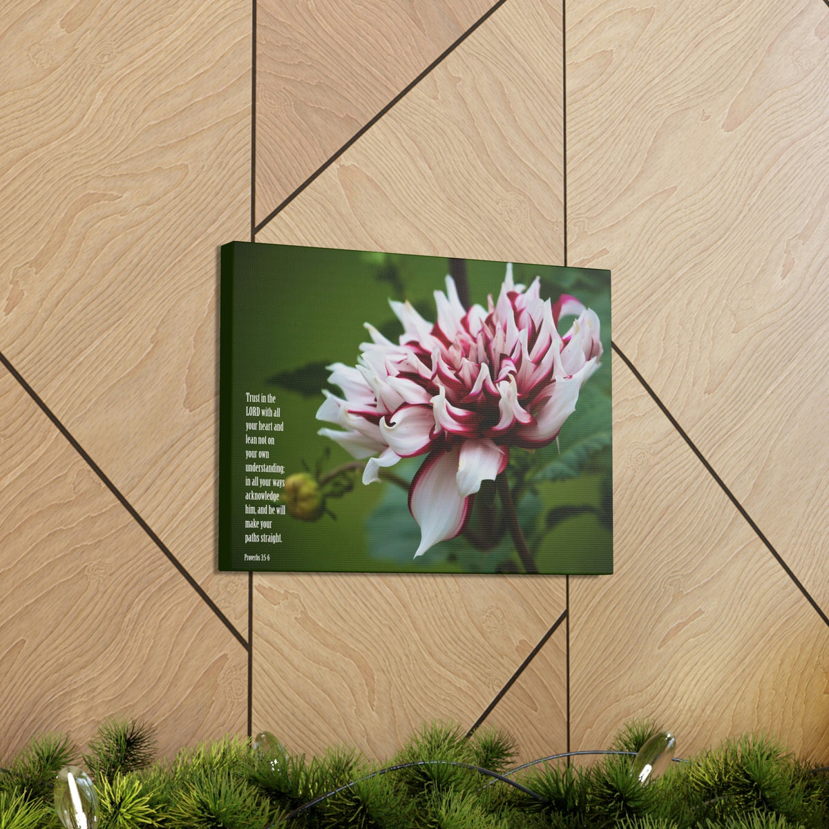 Scripture Walls All Your Heart Proverbs 3:5 Bible Verse Canvas Christian Wall Art Ready to Hang Unframed-Express Your Love Gifts