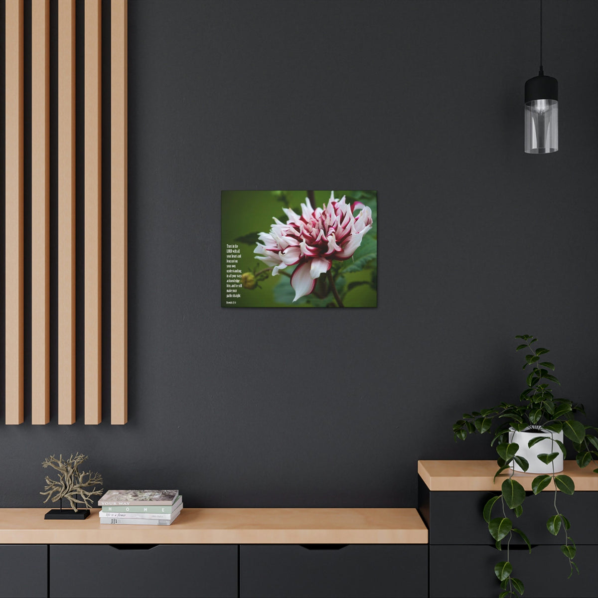 Scripture Walls All Your Heart Proverbs 3:5 Bible Verse Canvas Christian Wall Art Ready to Hang Unframed-Express Your Love Gifts