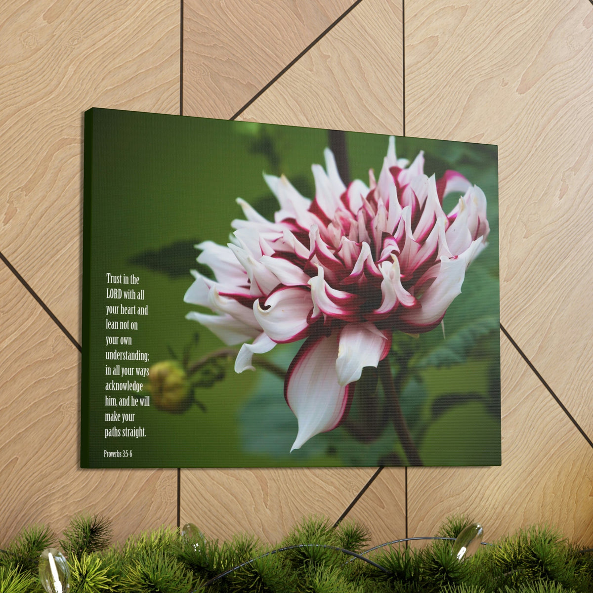 Scripture Walls All Your Heart Proverbs 3:5 Bible Verse Canvas Christian Wall Art Ready to Hang Unframed-Express Your Love Gifts