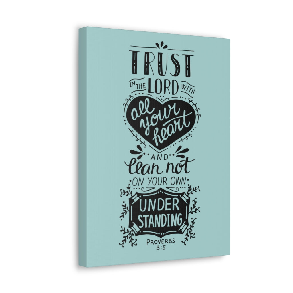 Scripture Walls All Your Heart Proverbs 3:5 Christian Wall Art Bible Verse Print Ready To Hang Unframed-Express Your Love Gifts