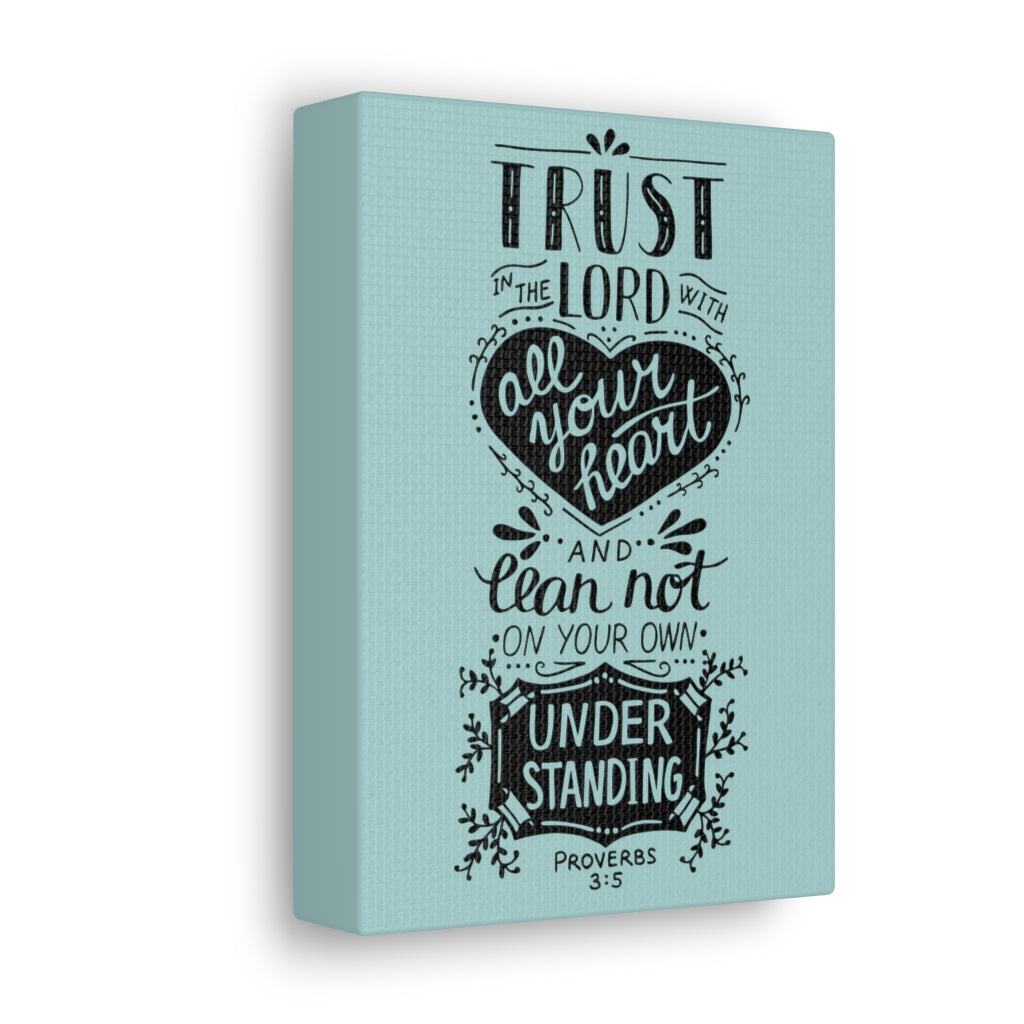 Scripture Walls All Your Heart Proverbs 3:5 Christian Wall Art Bible Verse Print Ready To Hang Unframed-Express Your Love Gifts