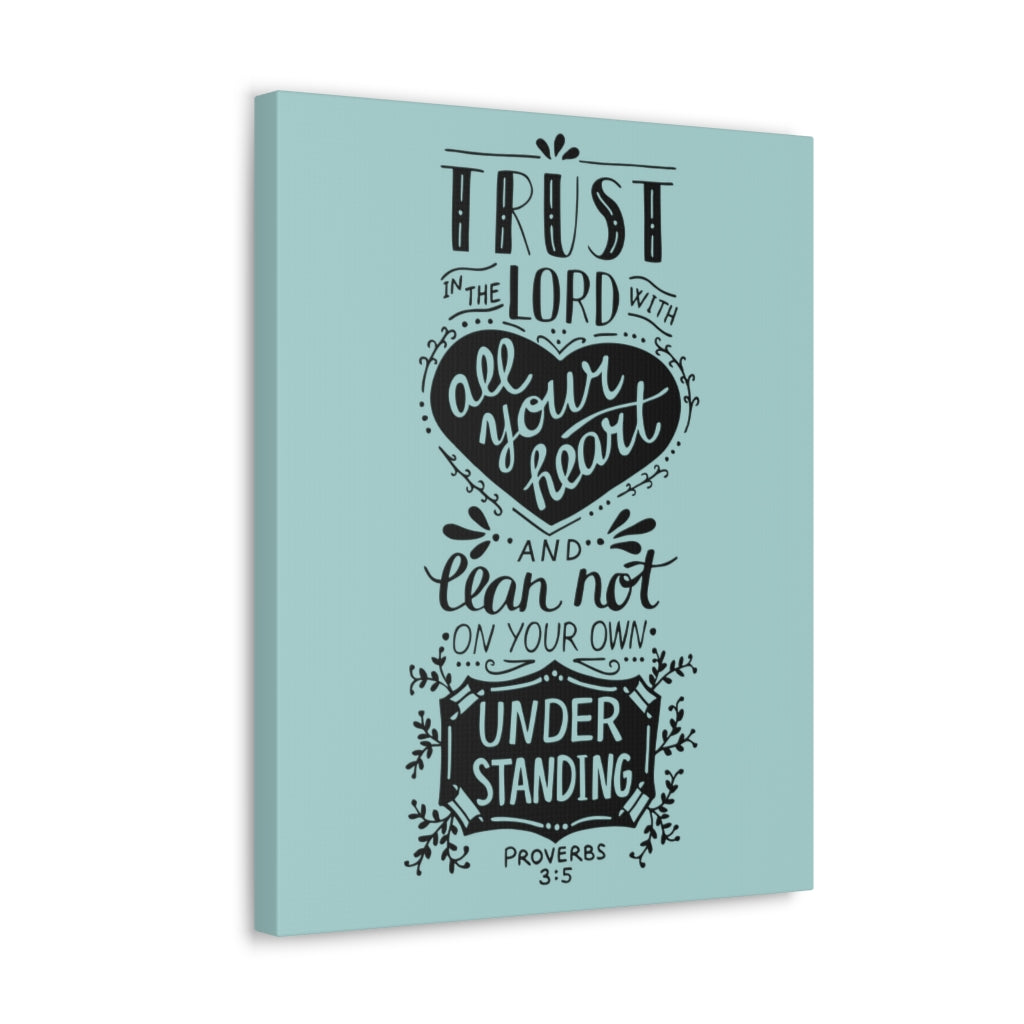 Scripture Walls All Your Heart Proverbs 3:5 Christian Wall Art Bible Verse Print Ready To Hang Unframed-Express Your Love Gifts