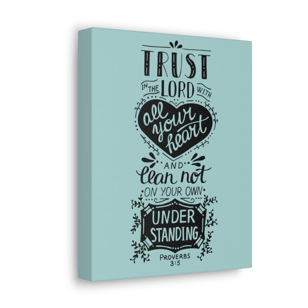 Scripture Walls All Your Heart Proverbs 3:5 Christian Wall Art Bible Verse Print Ready To Hang Unframed-Express Your Love Gifts