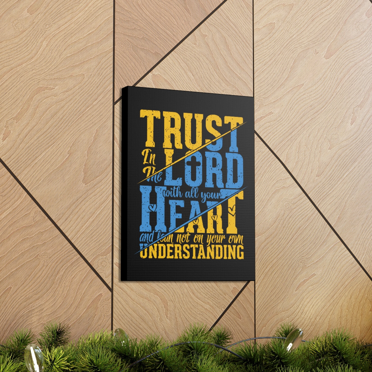 Scripture Walls All Your Heart Psalm 23:4 Christian Wall Art Bible Verse Print Ready to Hang Unframed-Express Your Love Gifts