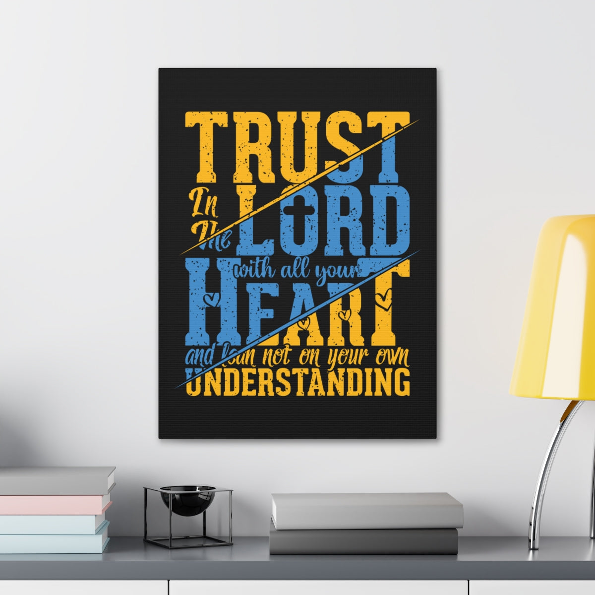 Scripture Walls All Your Heart Psalm 23:4 Christian Wall Art Bible Verse Print Ready to Hang Unframed-Express Your Love Gifts