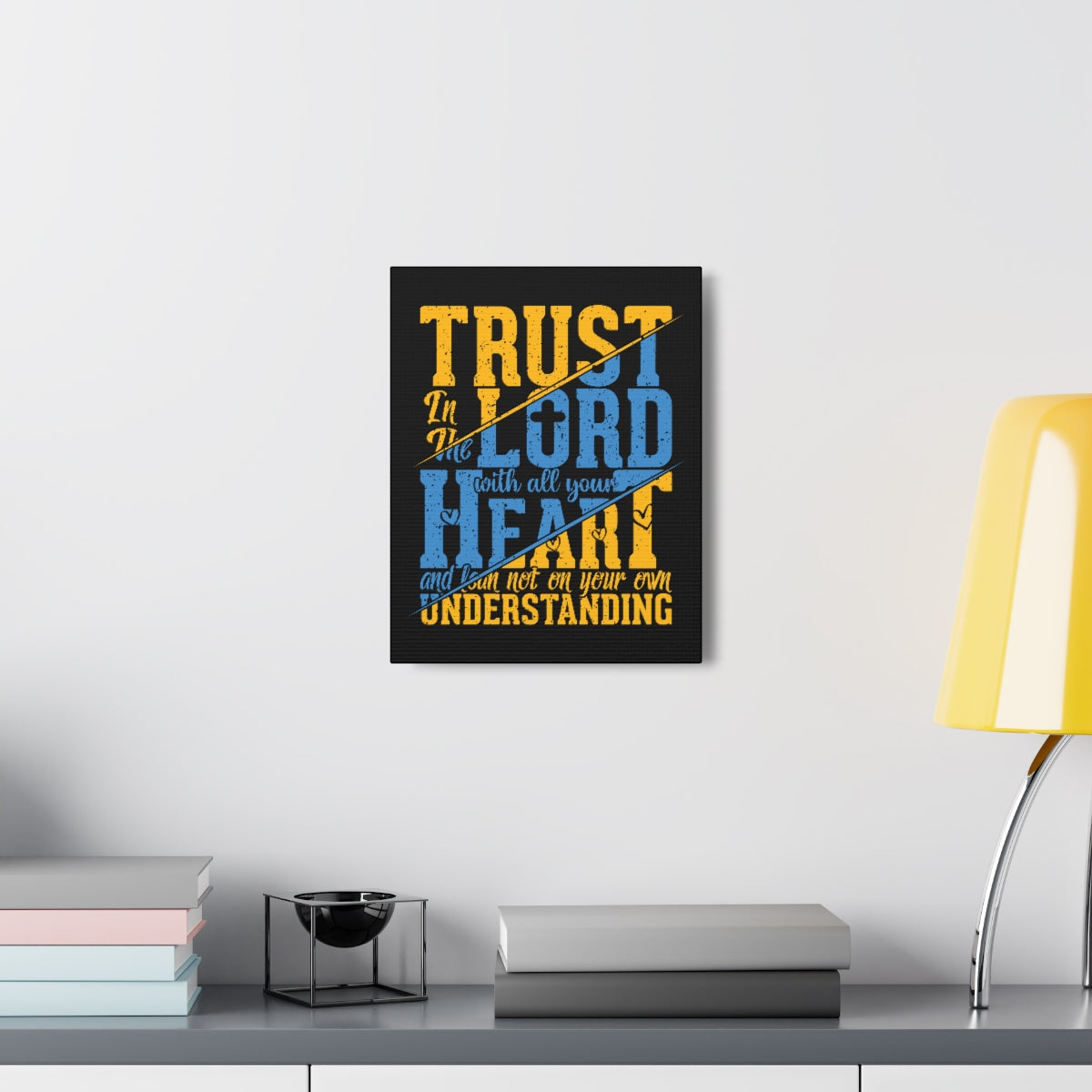 Scripture Walls All Your Heart Psalm 23:4 Christian Wall Art Bible Verse Print Ready to Hang Unframed-Express Your Love Gifts