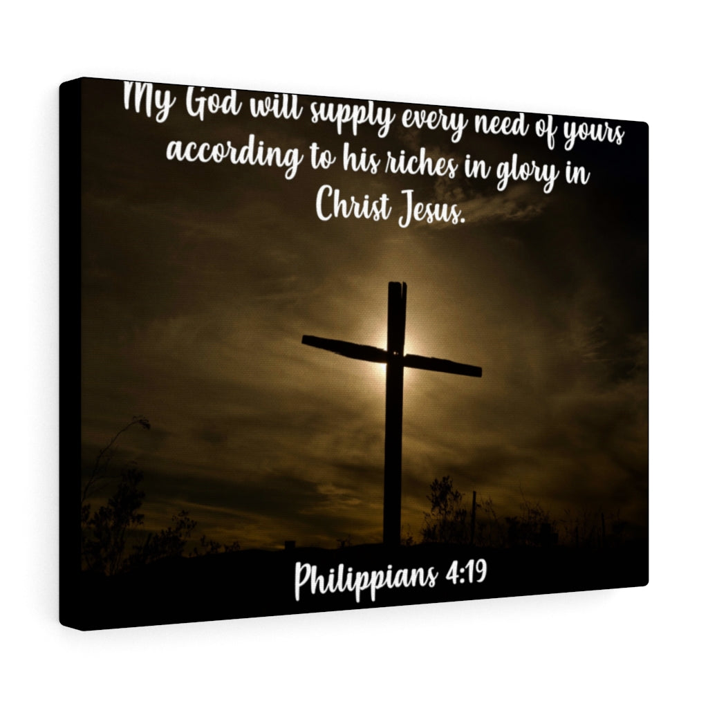 Scripture Walls All Your Need Philippians 4:19 Bible Verse Canvas Christian Wall Art Ready to Hang Unframed-Express Your Love Gifts