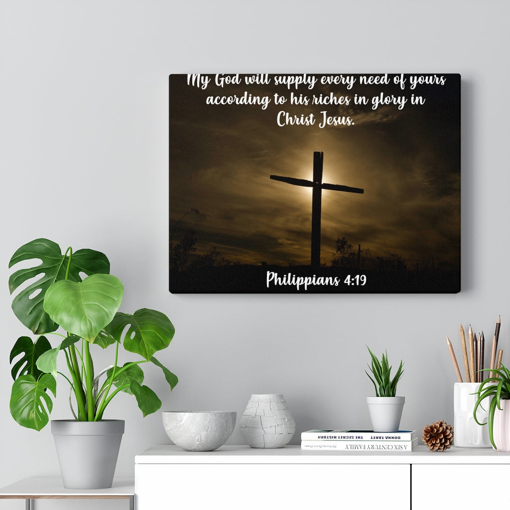 Scripture Walls All Your Need Philippians 4:19 Bible Verse Canvas Christian Wall Art Ready to Hang Unframed-Express Your Love Gifts