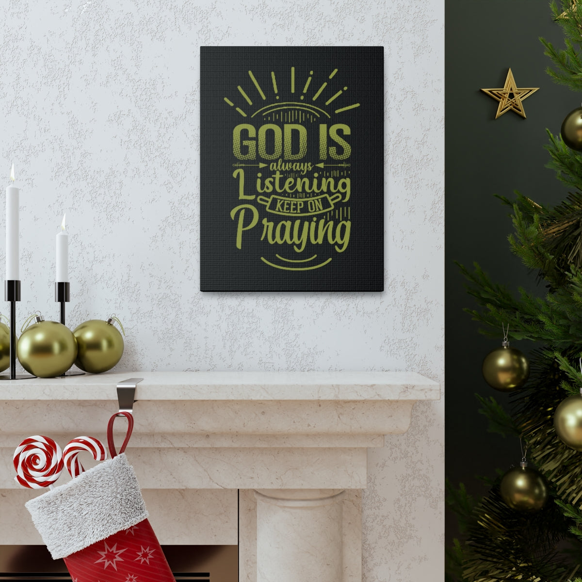 Scripture Walls Always Listening 1 John 5:15 Christian Wall Art Bible Verse Print Ready to Hang Unframed-Express Your Love Gifts