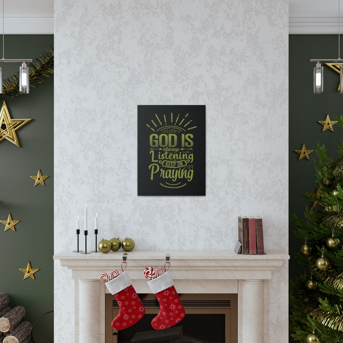 Scripture Walls Always Listening 1 John 5:15 Christian Wall Art Bible Verse Print Ready to Hang Unframed-Express Your Love Gifts