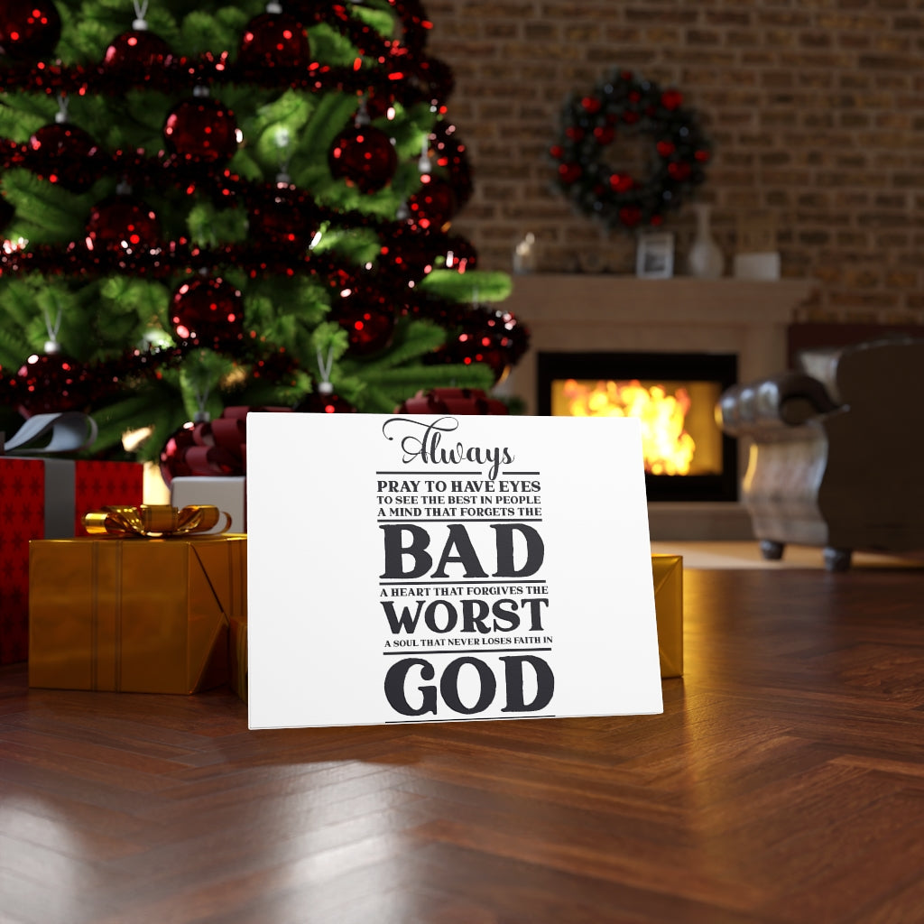 Scripture Walls Always Pray Bible Verse Canvas Christian Wall Art Ready to Hang Unframed-Express Your Love Gifts