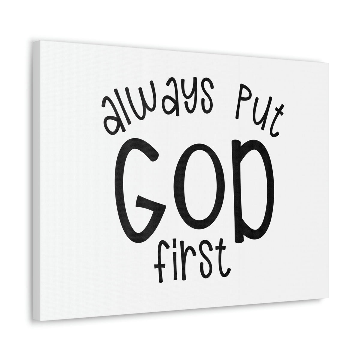Scripture Walls Always Put God First Proverbs 3:6 Christian Wall Art Print Ready to Hang Unframed-Express Your Love Gifts