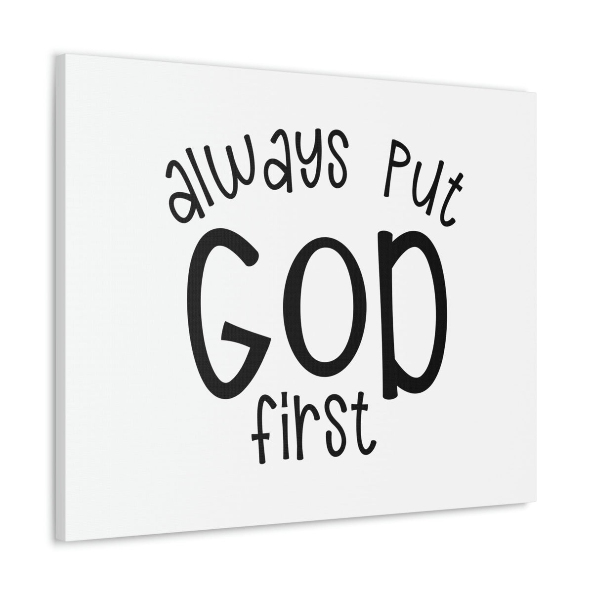 Scripture Walls Always Put God First Proverbs 3:6 Christian Wall Art Print Ready to Hang Unframed-Express Your Love Gifts