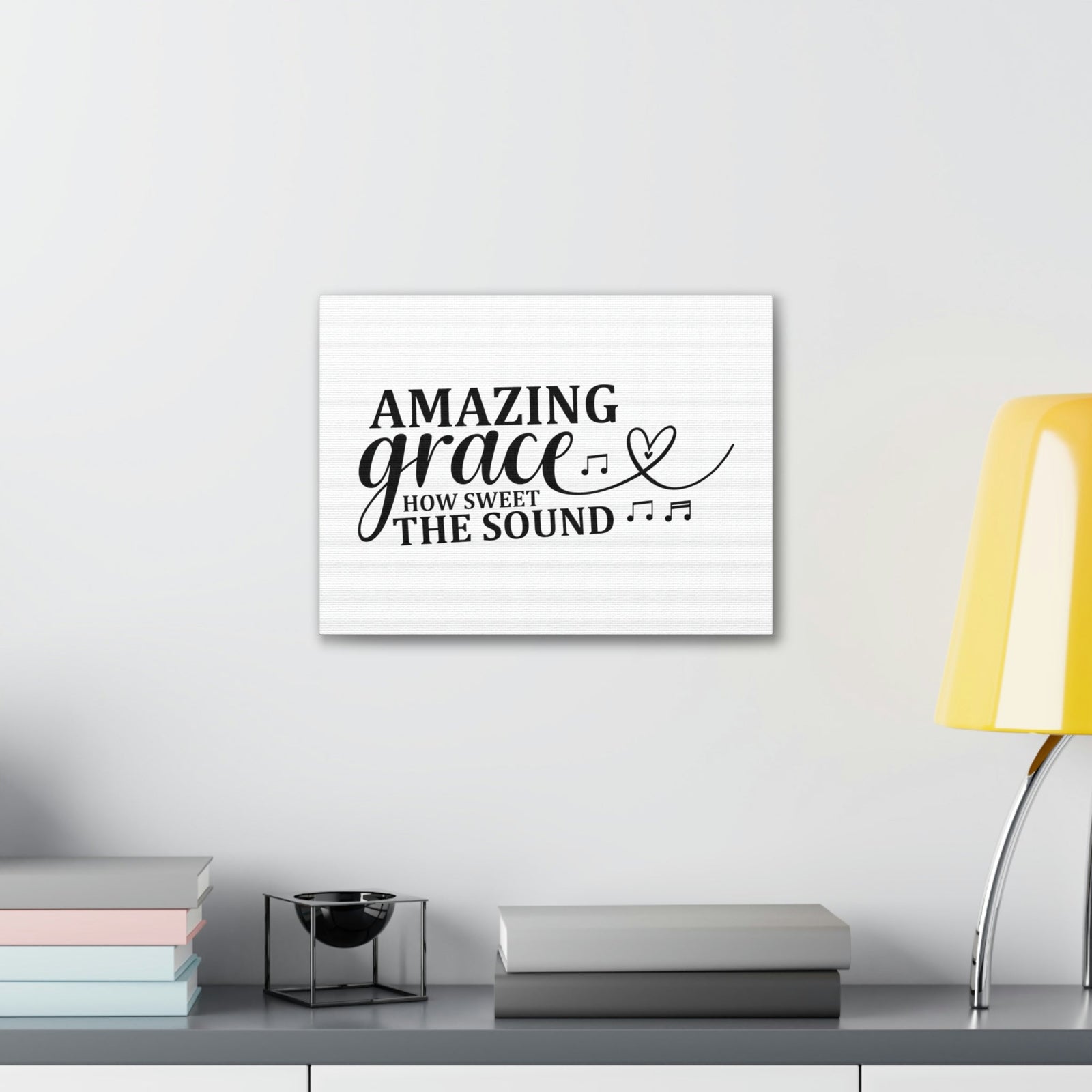 Scripture Walls Amazing Grace Ephesians 2:8-9 Music Note Christian Wall Art Bible Verse Print Ready to Hang Unframed-Express Your Love Gifts