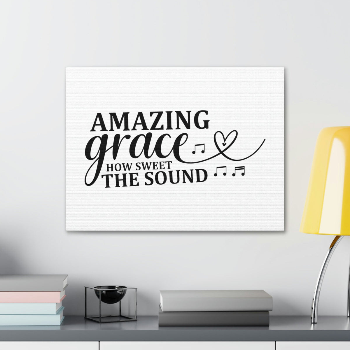 Scripture Walls Amazing Grace Ephesians 2:8-9 Music Note Christian Wall Art Bible Verse Print Ready to Hang Unframed-Express Your Love Gifts