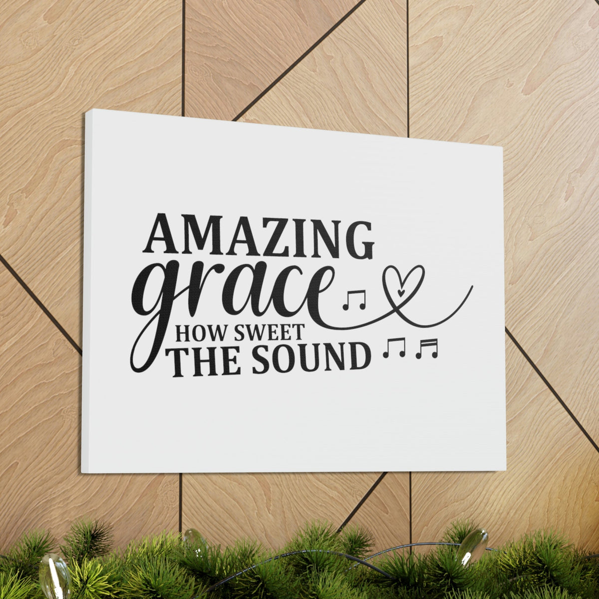 Scripture Walls Amazing Grace Ephesians 2:8-9 Music Note Christian Wall Art Bible Verse Print Ready to Hang Unframed-Express Your Love Gifts