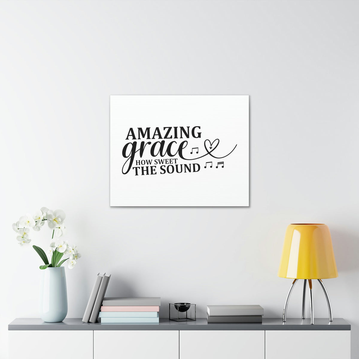 Scripture Walls Amazing Grace Ephesians 2:8-9 Music Note Christian Wall Art Bible Verse Print Ready to Hang Unframed-Express Your Love Gifts