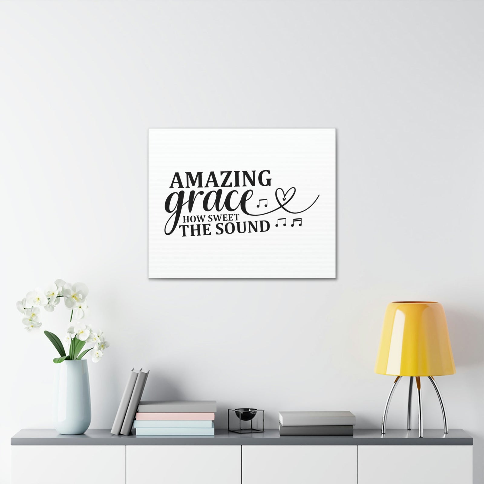Scripture Walls Amazing Grace Ephesians 2:8-9 Music Note Christian Wall Art Bible Verse Print Ready to Hang Unframed-Express Your Love Gifts
