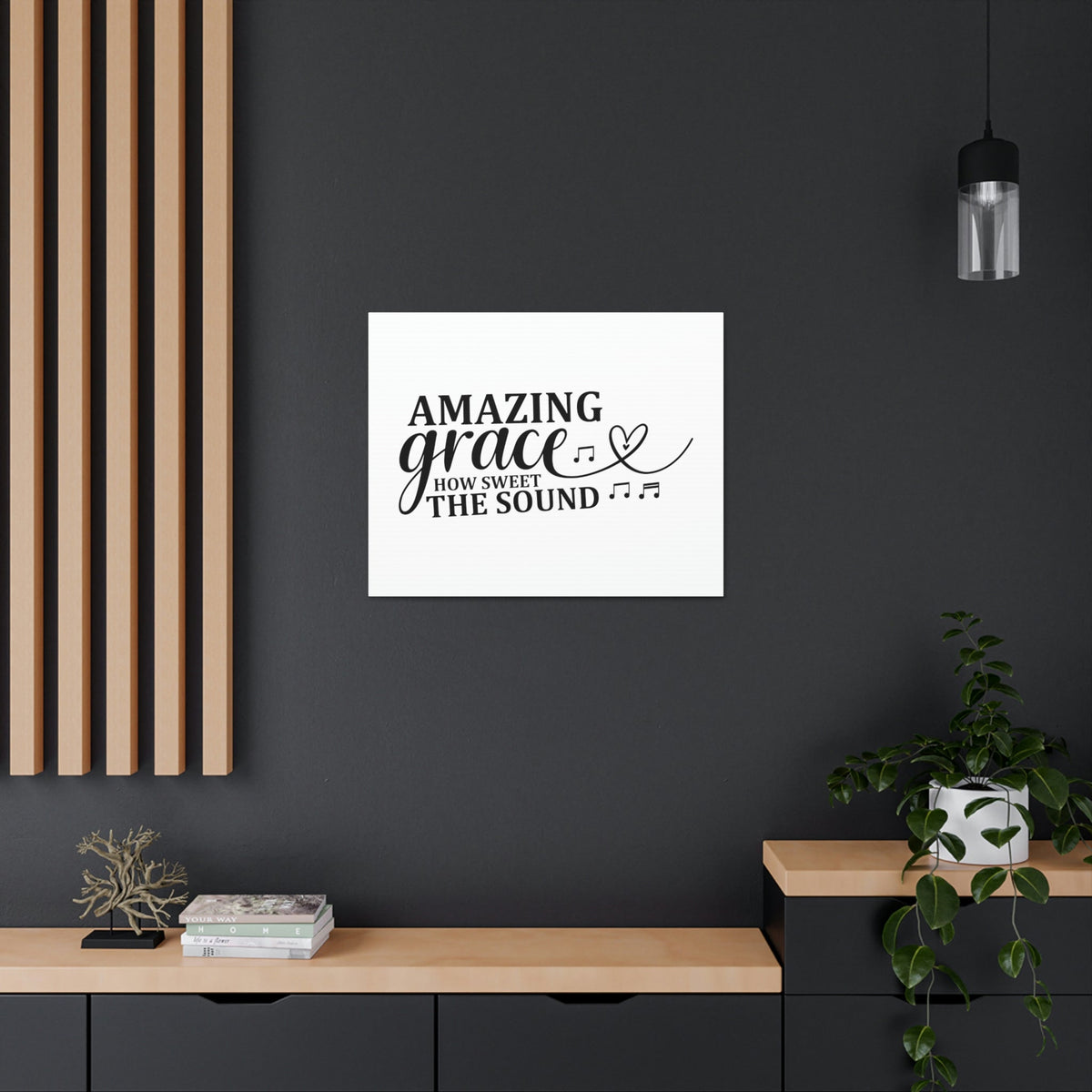 Scripture Walls Amazing Grace Ephesians 2:8-9 Music Note Christian Wall Art Bible Verse Print Ready to Hang Unframed-Express Your Love Gifts
