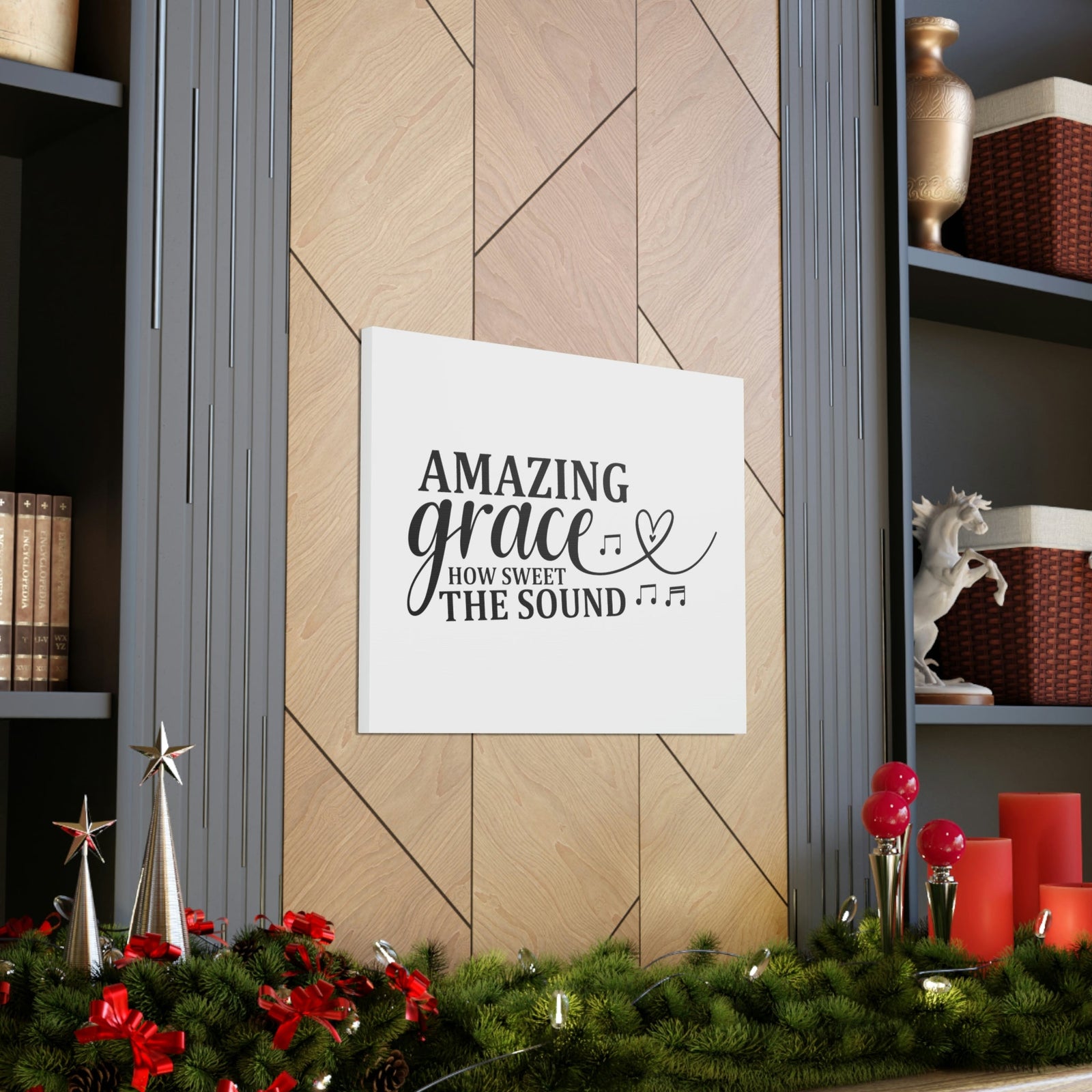 Scripture Walls Amazing Grace Ephesians 2:8-9 Music Note Christian Wall Art Bible Verse Print Ready to Hang Unframed-Express Your Love Gifts